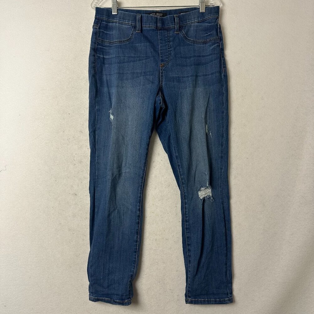 Judy Blue High Rise Pull On Boyfriend Jegging Distressed Style #88369 Size 11/30
